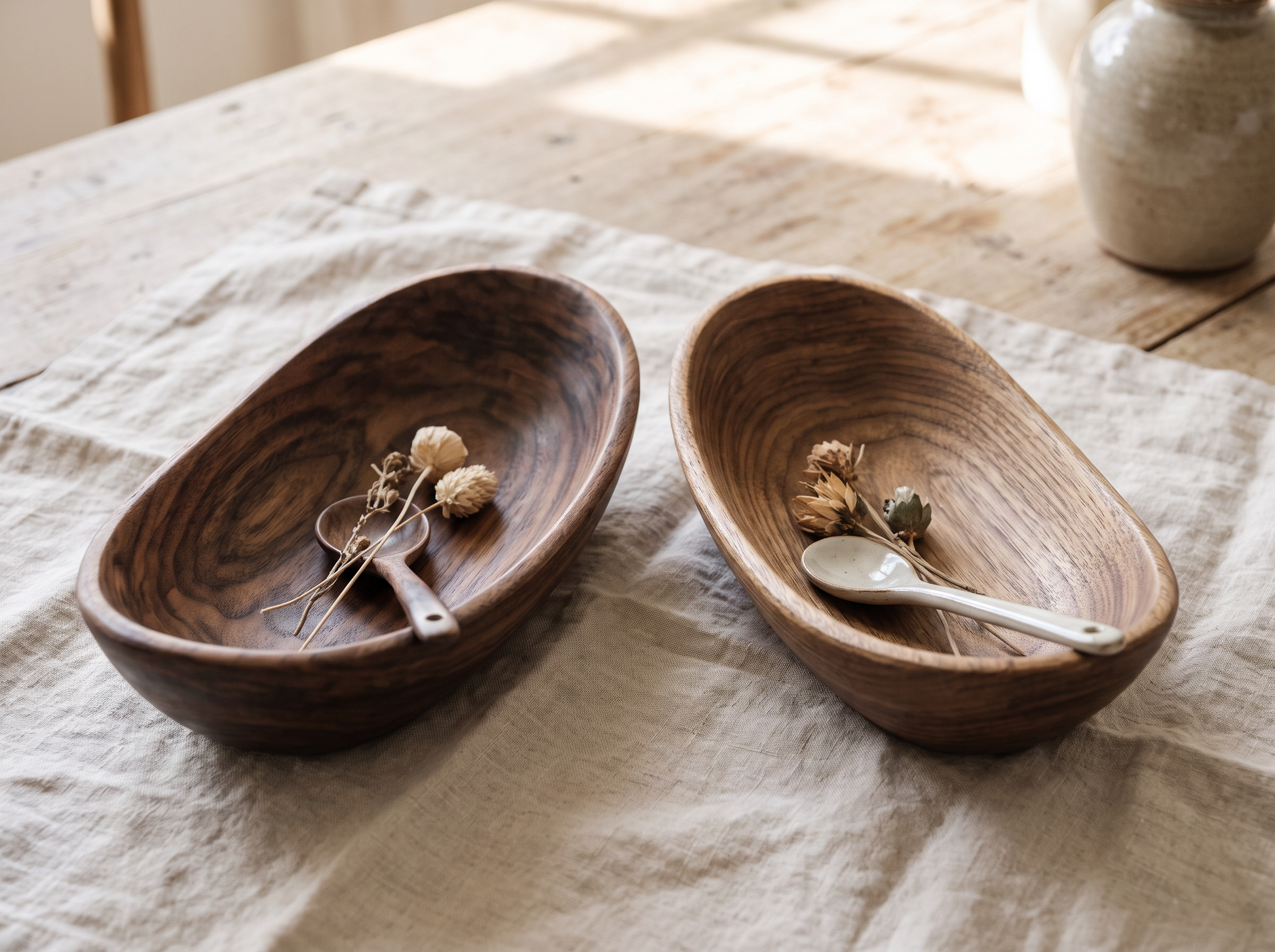 Two bowls, different grain