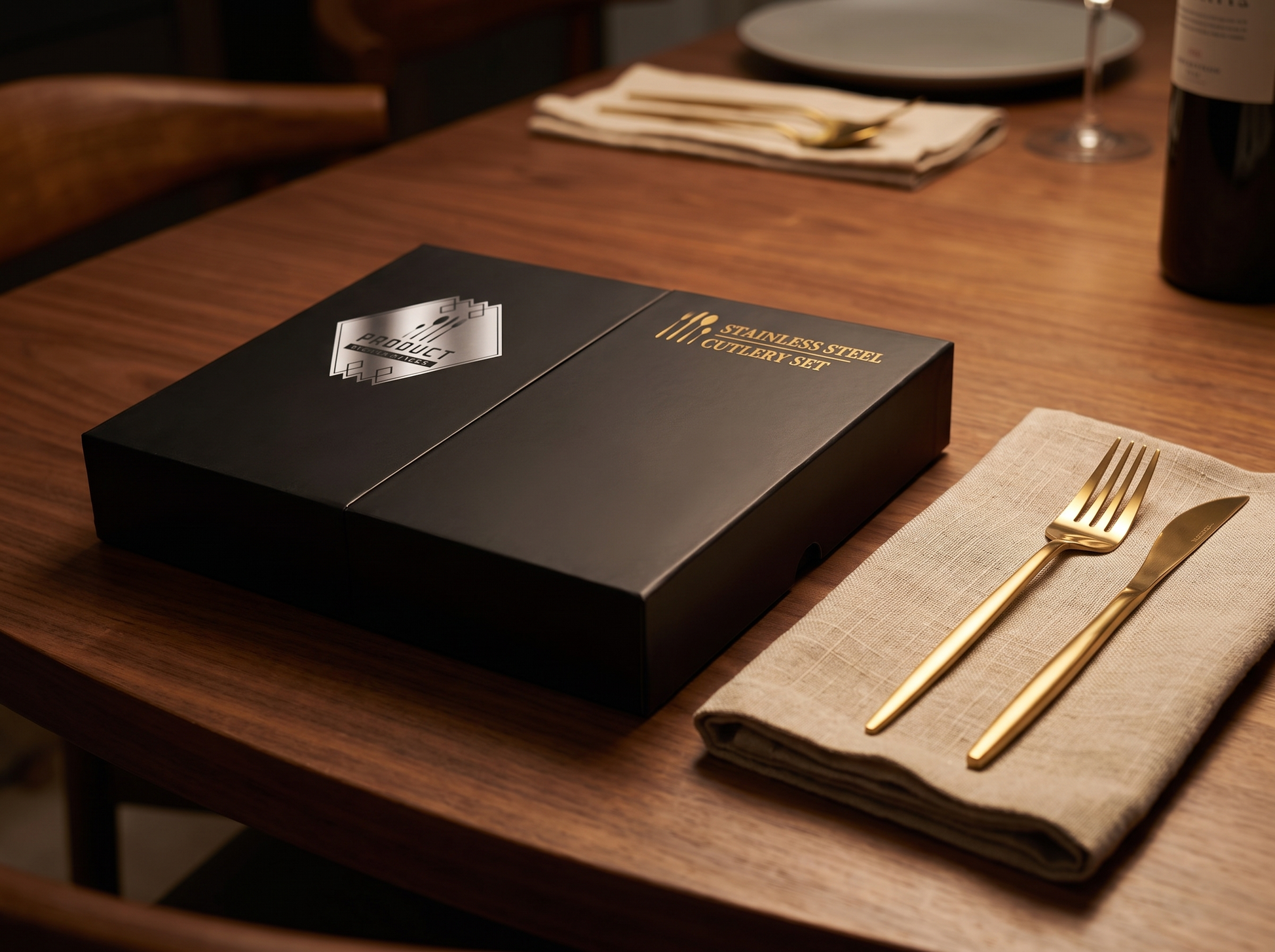 The gift box on the table