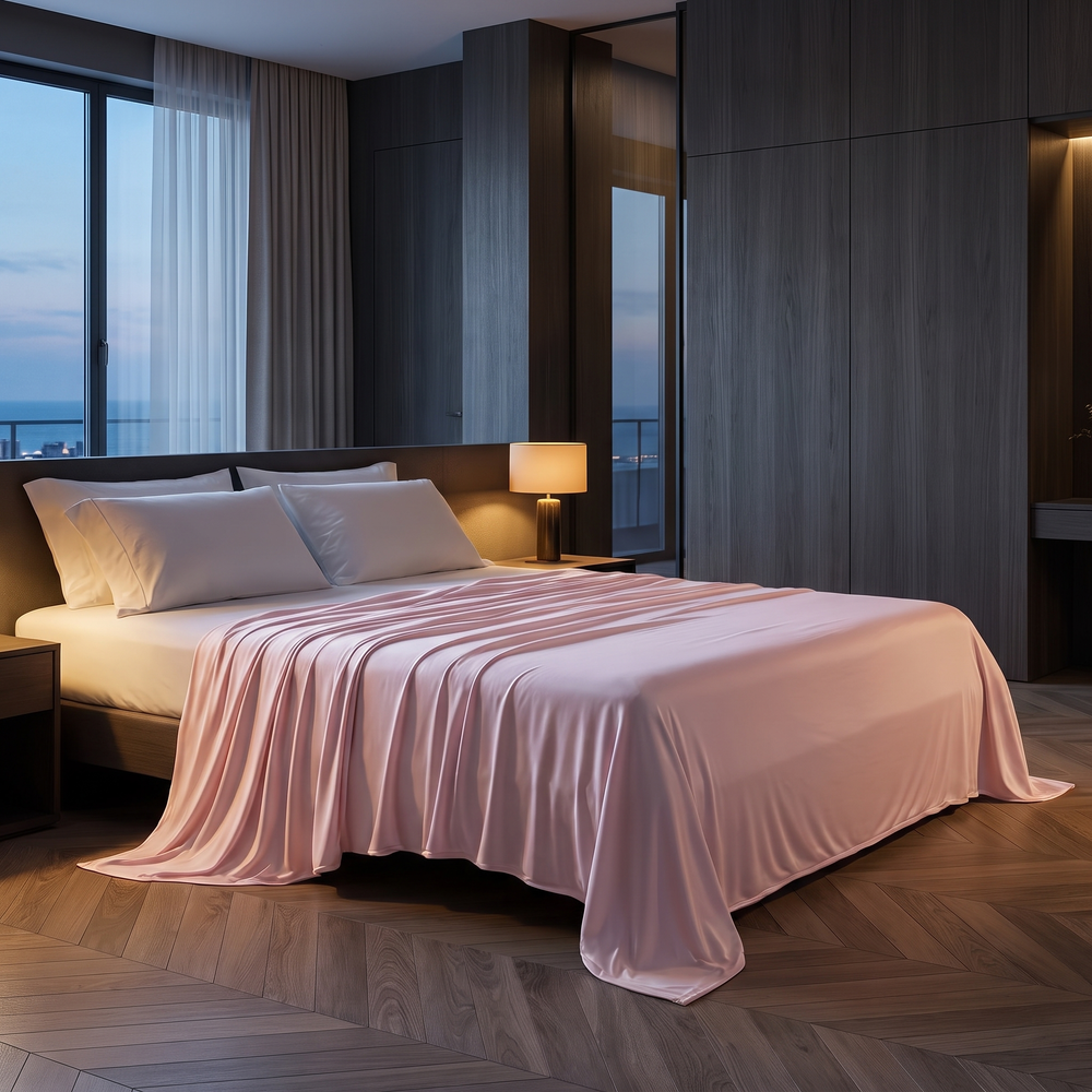 Cooling blanket draped, blue hour