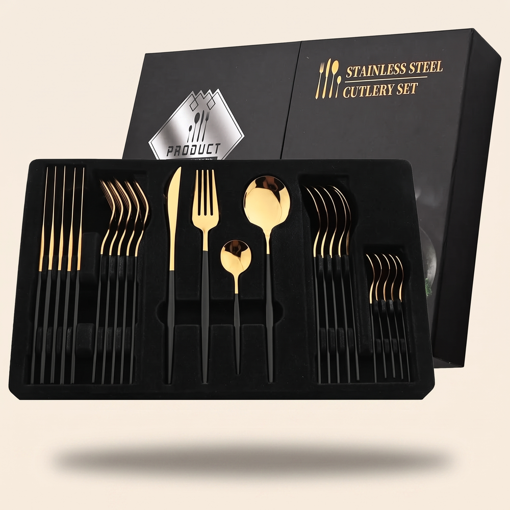 Cutlery gift box open