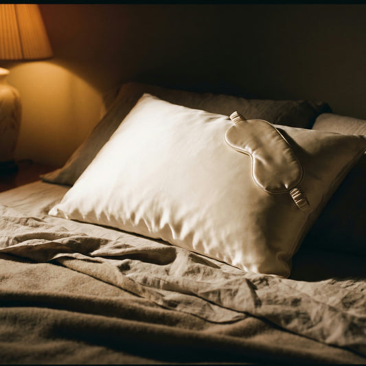 On the pillow at night